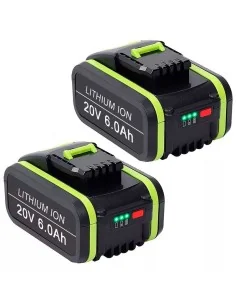 For Worx 20V 6.0Ah WA3551 WA3553 Lithium-Ion Battery Replacement (Twin Pack) ELE ELEOPTION - 1
