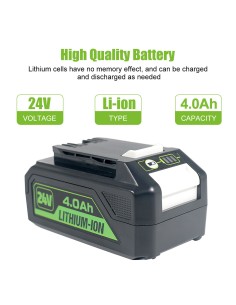 For Greenworks 24V 4.0Ah BAG709 Li-ion Battery Replacement Compatible with Greenworks 24V 48V Tools ELE ELEOPTION - 1 2